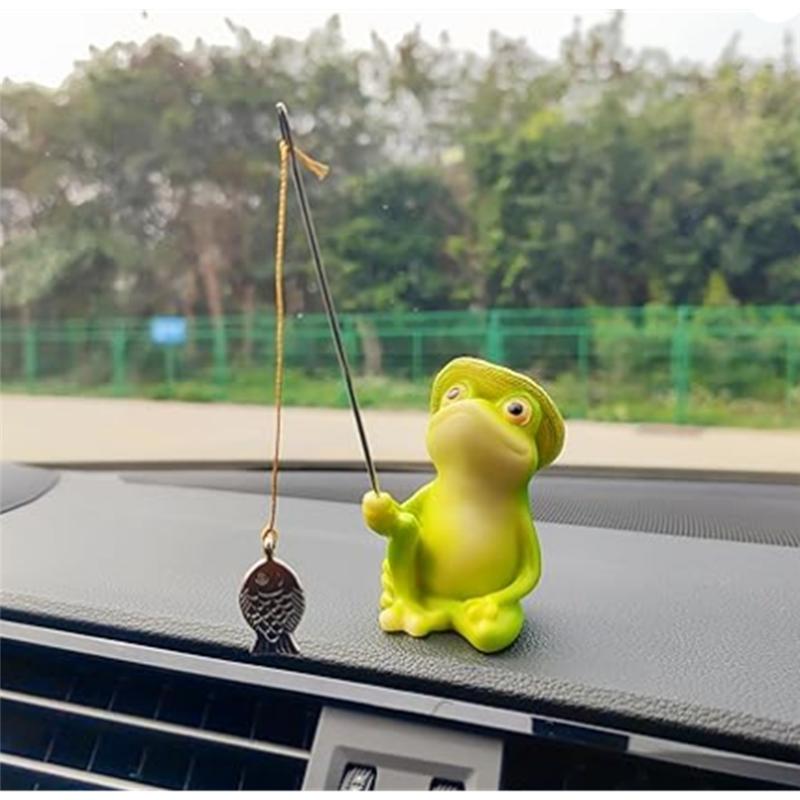 Car For Dashboard Fishing Ornaments–Cute For Dash Decor For Anglers–Fun Car Accessories–Home& Garden Decoration Pieces