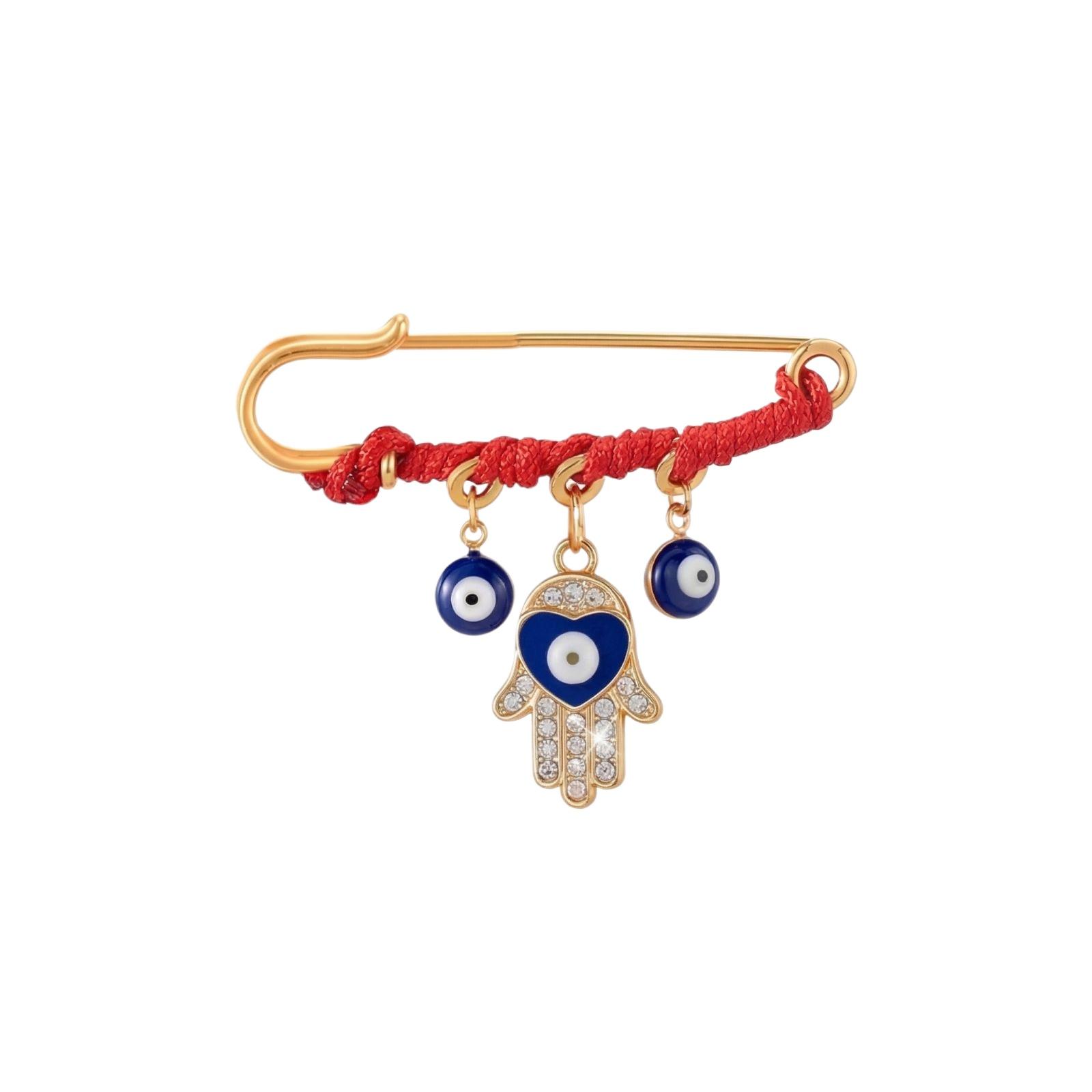 

Creative Eye Cross Pendant Blue Eye Love Brooch One Size