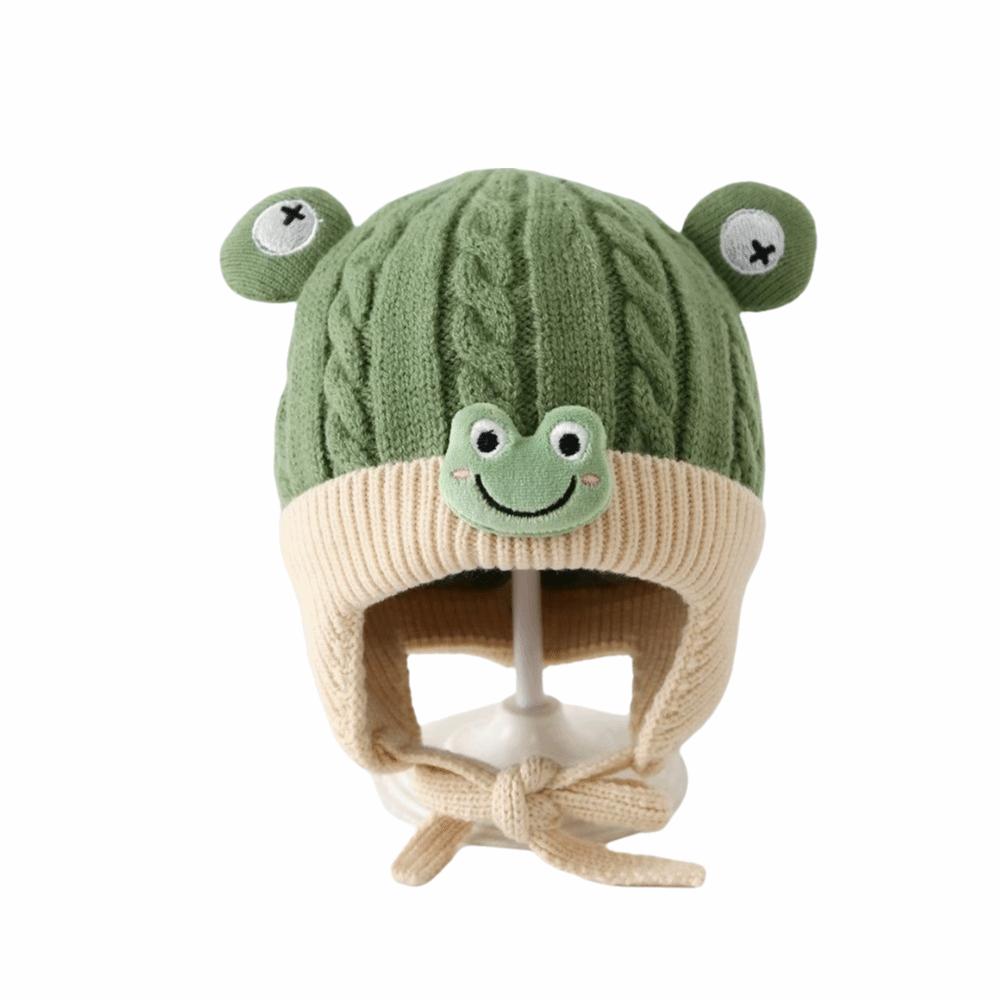 Breathable Toddler's Plush Knitted Hat 6-36 Months Kids Ear Protection Hat  Winter Season