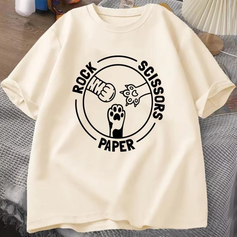 Cute Cat Paw Print Short Sleeve Tshirt Cat Lover Gift Vintage Casual Tee Cat Dad Gift Casual Graphic Tshirt Crewneck Tops