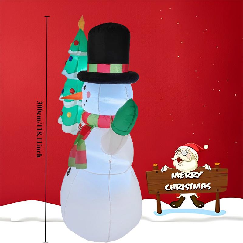 Inflatable Toy Tree Snowman Christmas Inflatable Model Luminous Inflatable Model Christmas Atmosphere Decoration Model
