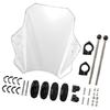 Multi Fit Motorcycle Windscreen PC Metal Construction Aerodynamic Shape Enhanced Riding Comfort Quick Installation