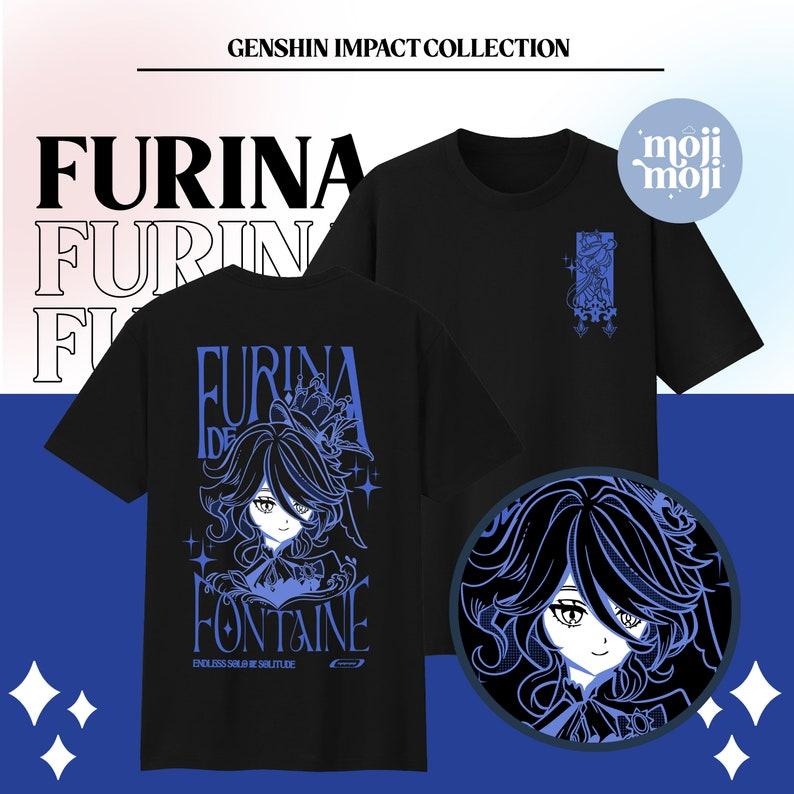 Genshin Impact Furina Shirt, Genshin Furina T-shirt comfortable and casual XL