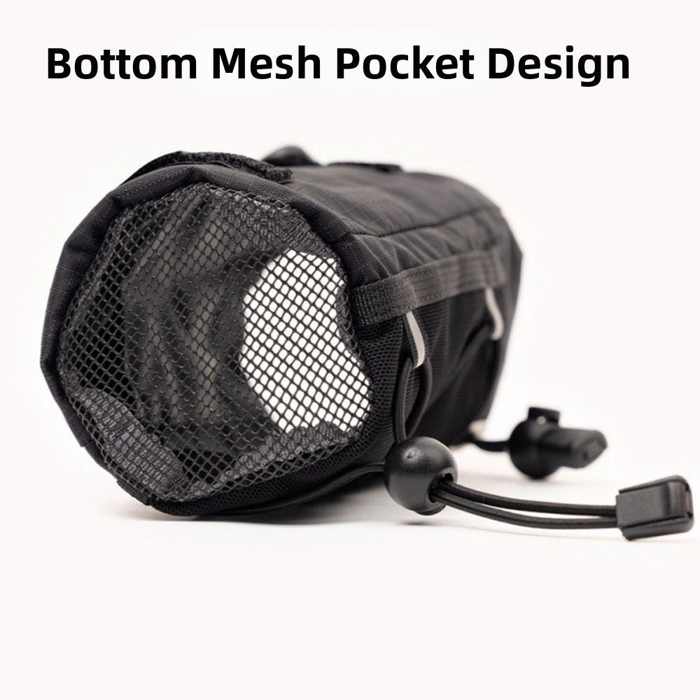 Portable Backpack Strap Pouch Drawstring Shoulder Strap Hanging Bag Water Bottle Holder  Hiking