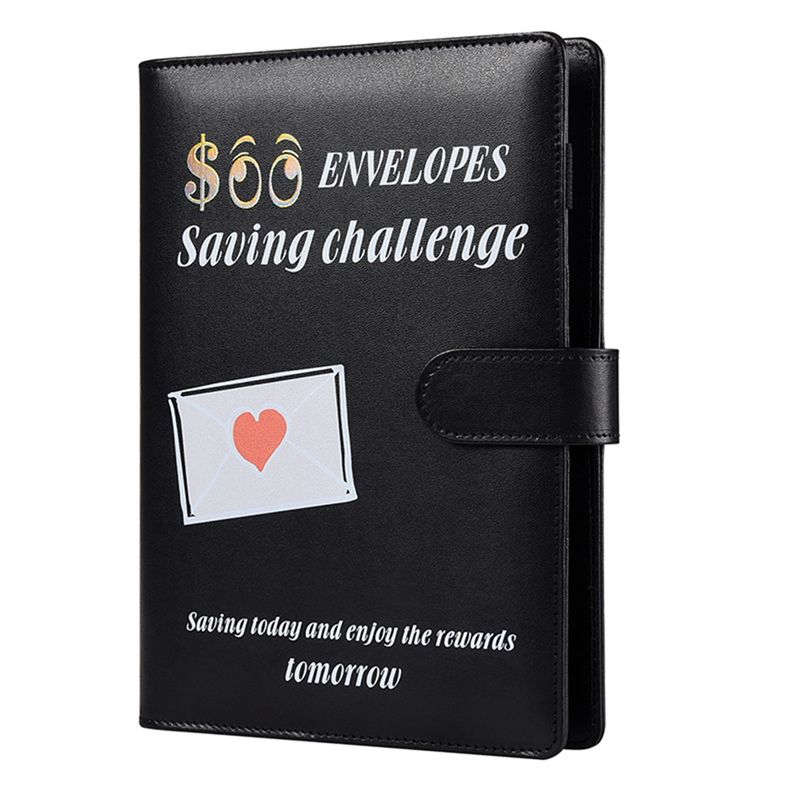 

C-Convenient-100 Envelopes A5 Money Saving Budget Binder Saving Budget Binder With Cash Envelopes Black 1 Set чорний