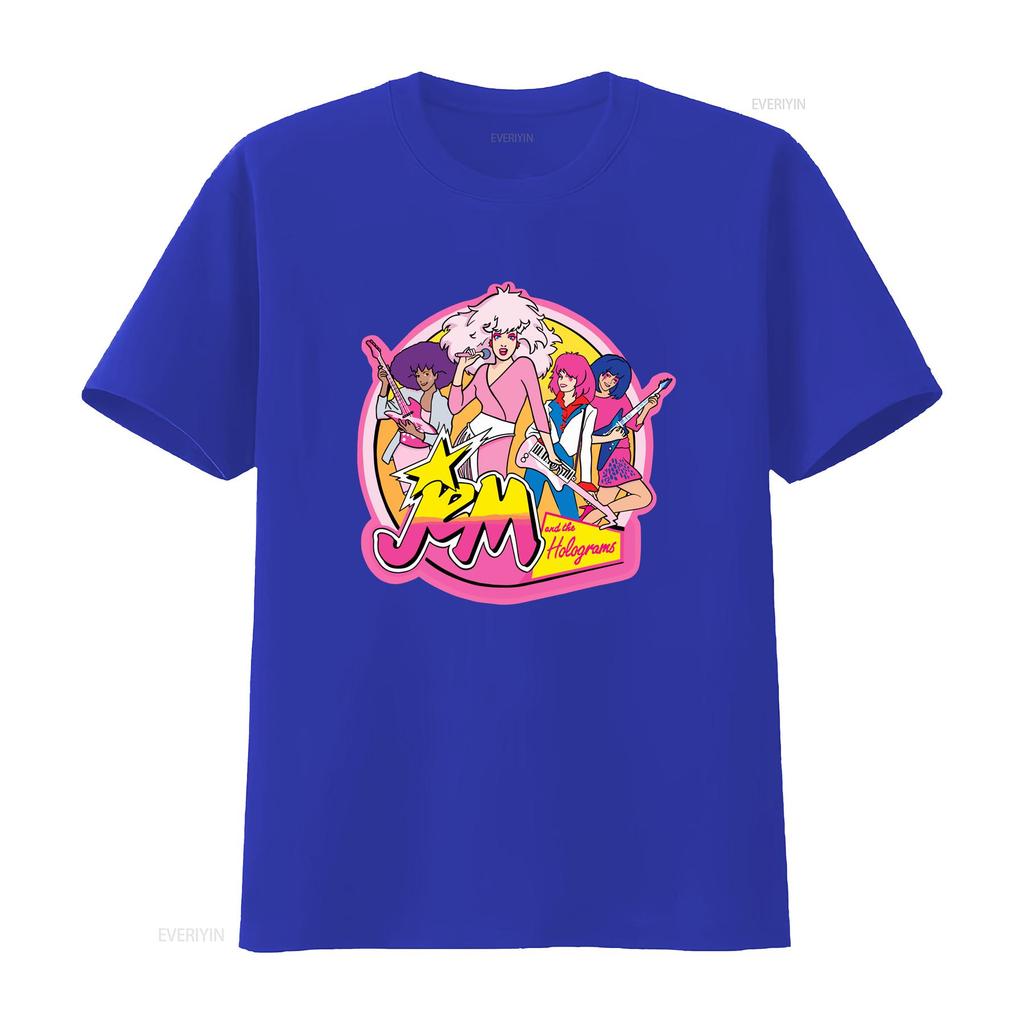 Jem and The Holograms T Shirt For Kids Summer Girl 80s Women Cartoon Summertime Star SweaT  vintage Washed homme Stylish