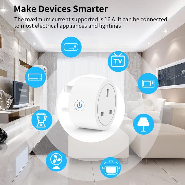 UK WiFi Smart Plug – HomeKit & Alexa Compatible, Voice/Timer Control