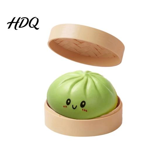 Squeeze Toy Glow in the Dark Bun Toy LED Light Up Stress зелёный