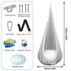 Cadeira de Balanço Suspensa Portátil com Iluminação LED para Crianças – Balanço Criativo de Nylon para Interior/Exterior