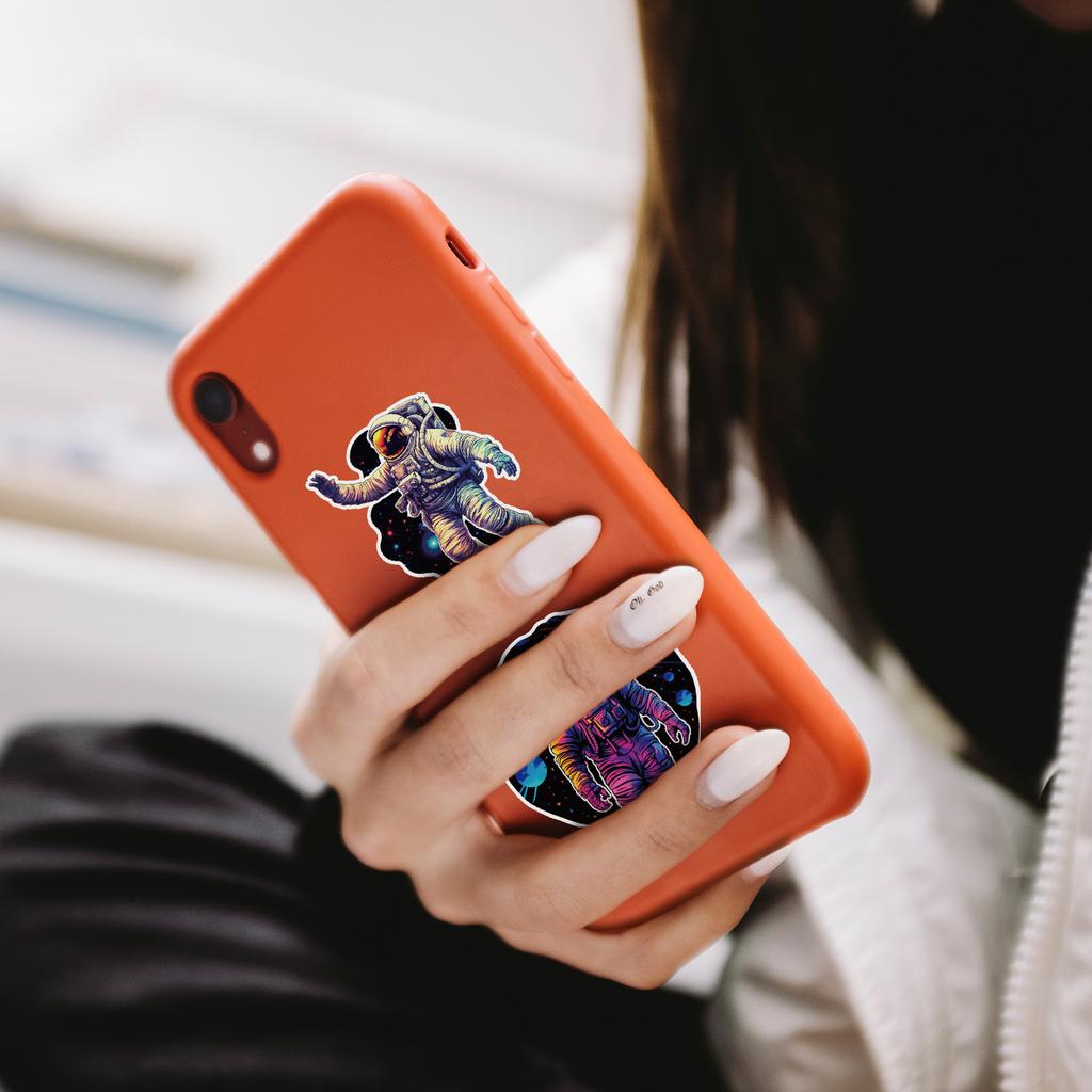 50/100 Cosmic Starry Sky Astronaut Stickers Mobile Water Cup Waterproof Decorative Stickers Children's Hand Account Stickers