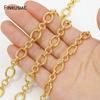 18K Gold Plated Brass Heavy Large Oval Chain,10*13.2mm Chunky Punk Cable Chain for DIY Jewelry Necklace Making Accessories