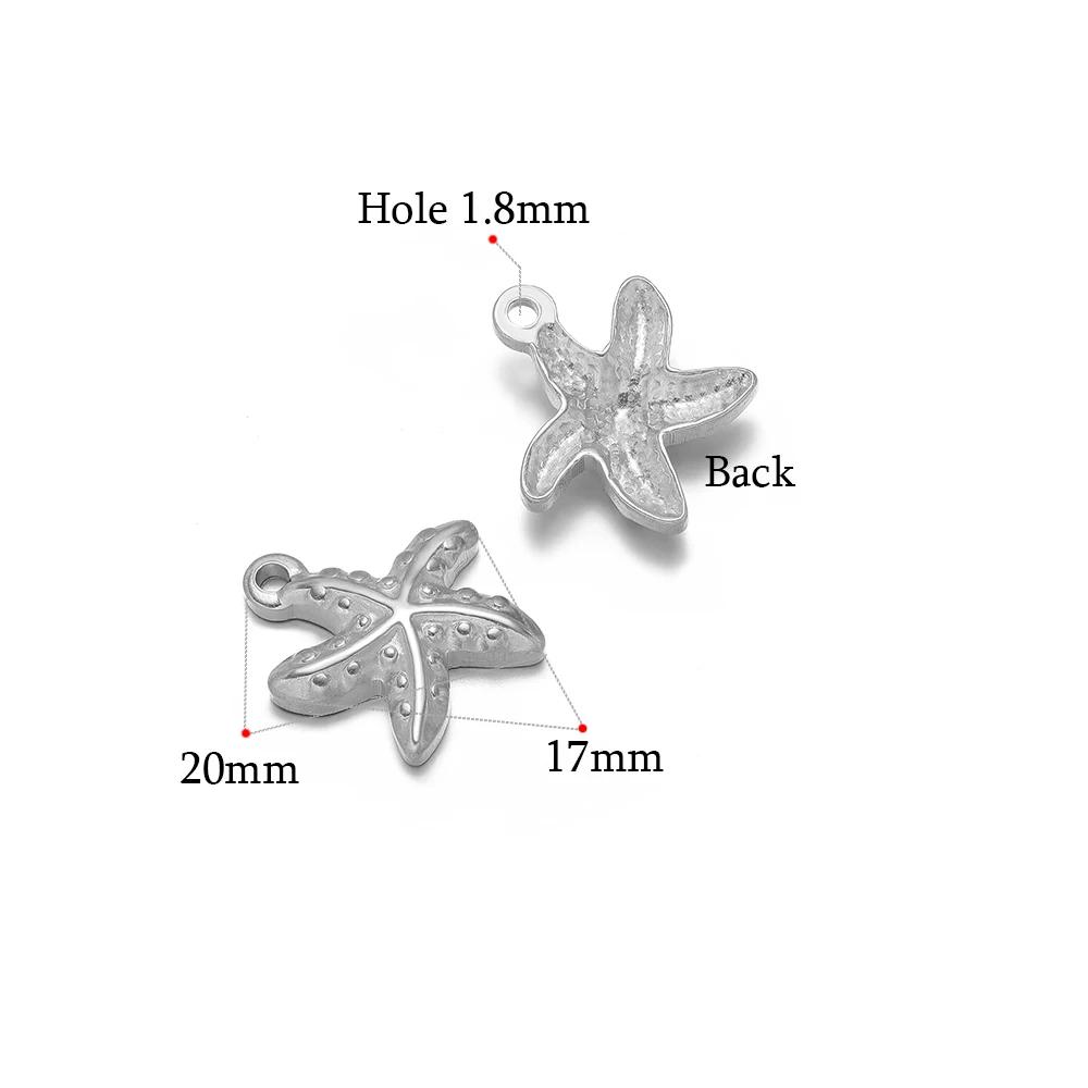 5 Stück Gold Seestern Muschel Anhänger für DIY Schmuck Zubehör Edelstahl Halsketten Anhänger Armbänder Zubehör Ohrringe Herstellung