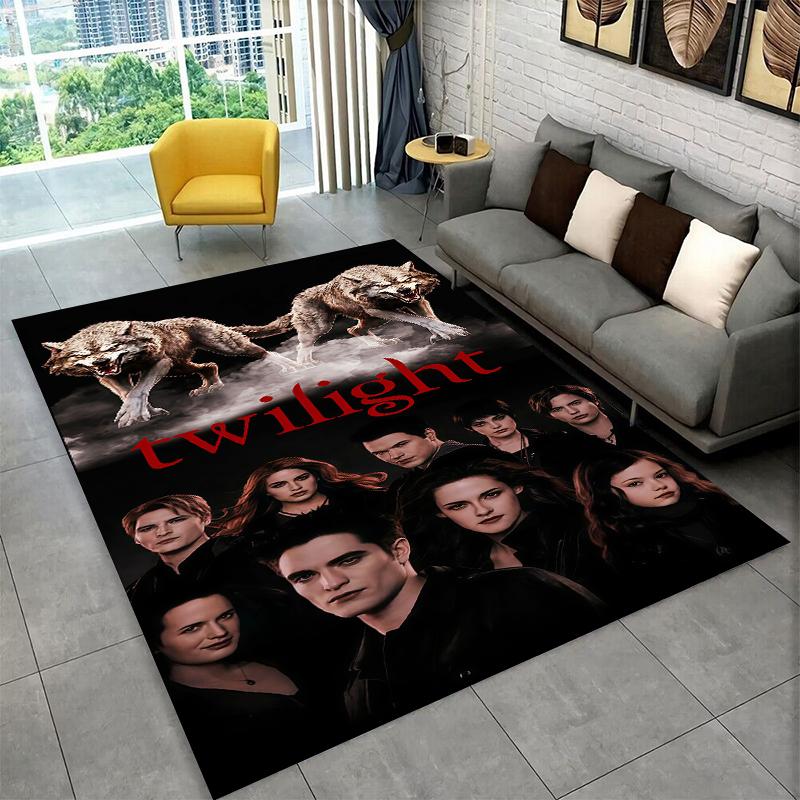 Classic Twilight Saga Edward Bella Carpet Rug for Playroom Bedroom Living Room Sofa Home Decor,kid Area Rug Non-slip Floor Mat