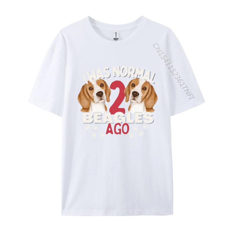 I Was Normal Two Beagles Ago Tshirt Graphic Printed Tshirt Print T Shirt For Men Funny Dog Premium Tshirt