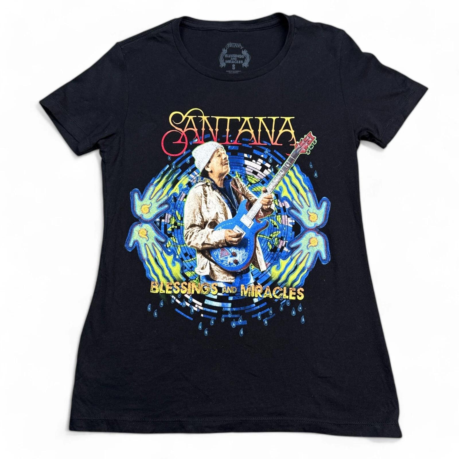

Official Santana Blessings & Miracles Tee Shirt Top Womens Size Small VTG Style 2XL
