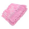 200 peças de escova de cílios portátil descartável para viagem, rímel, escova de cílios, ferramenta de maquiagem, acessório rosa
