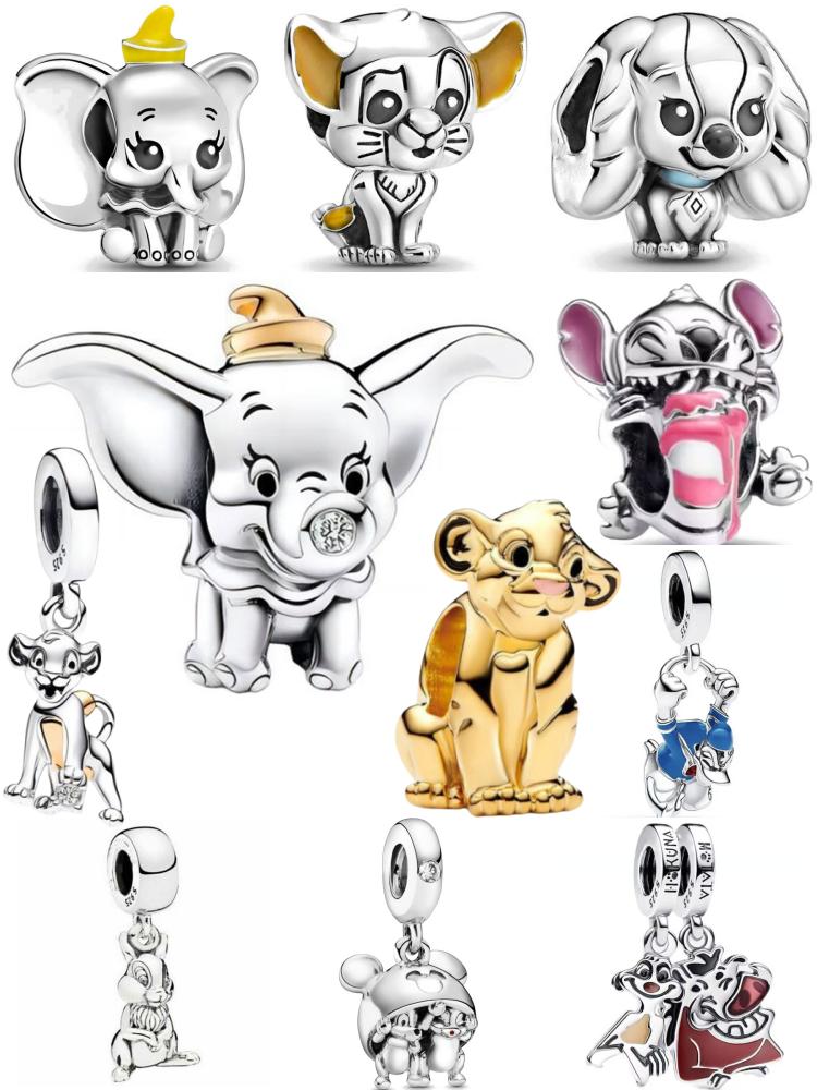 Copper Cartoon Dog, Elephant, Rabbit Bead Pendant Suitable For European Original Bracelet Diy Exquisite Jewelry