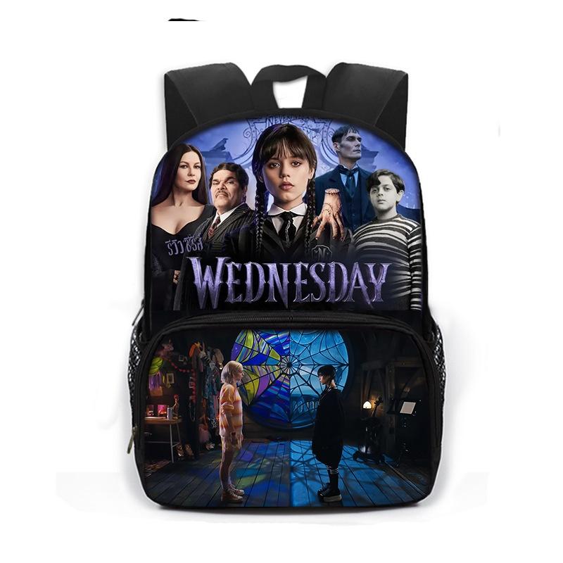 Wednesday The Adams Family Backpack – Large Capacity Schoolbag Travel Bag Kid Gift