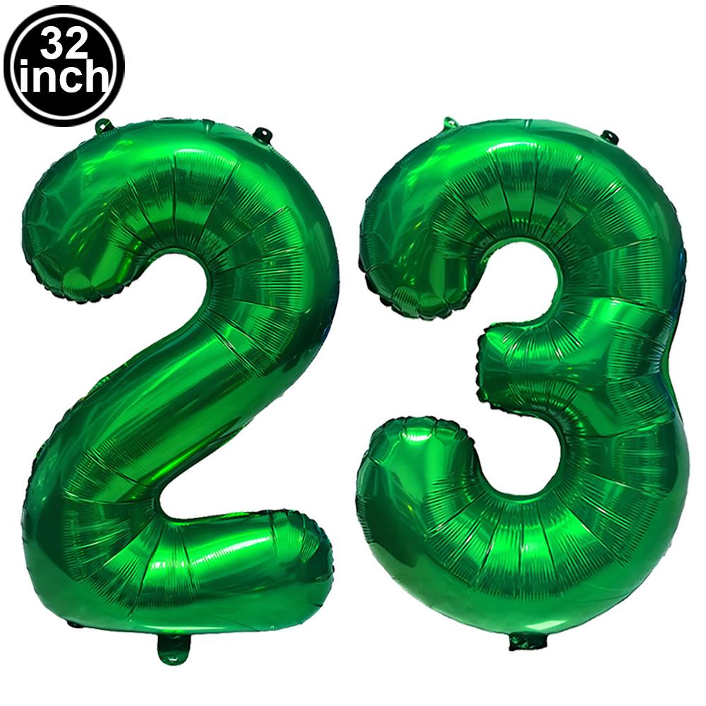 Green Large Numbers Balloon 32 Inch 0 1 2 3 4 5 6 7 8 9 Jungle Birthday Digit Bachelorette Balloons Figure Golob Party Ballon