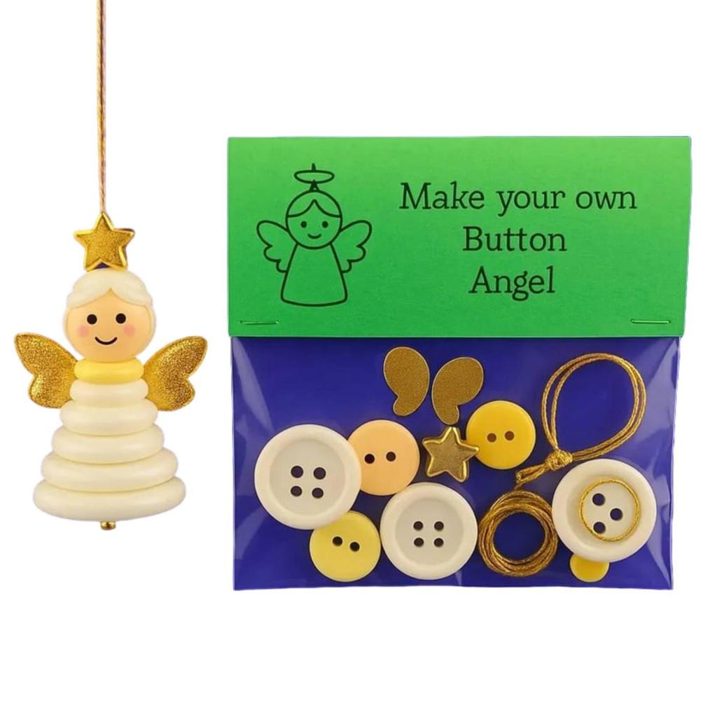 DIY Button Christmas Hanging Ornament Kit Christmas Ornament Kit Homemade Sewing Ornaments for Xmas Hanging Decorations