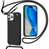 Phone Case with Lanyard - BOOLING - for iPhone 17 Pro Max - Shockproof Silicone - Black