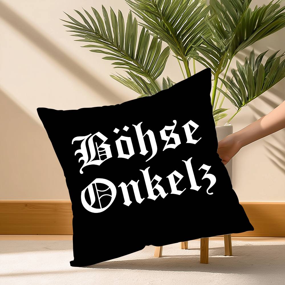 

Hot B-Bohse O-OnkelzS Rock Pillow Case Soft Plush Fabric Double Sided Print Decorative Home Living Room Gift Cushion 30cm x 30cm
