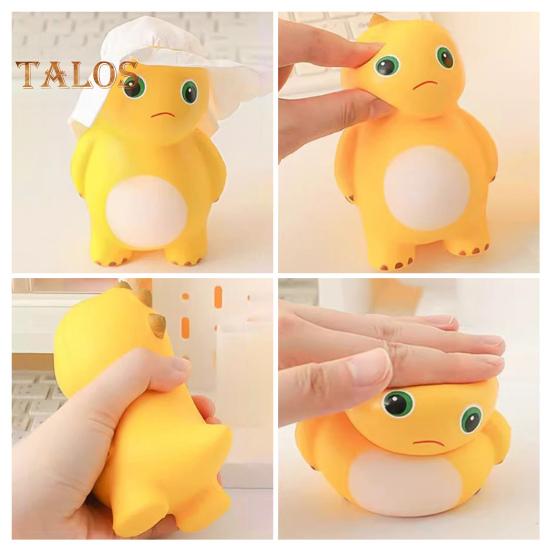 1/2/3Pcs Light-up Cartoon Dinosaur Squeeze Toy Stress Relief Glowing Dino Pinch Sensory Toy Kids Adults Stress Ball Animal Fidget Toy