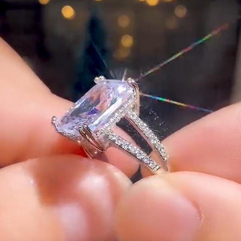 

CAOSHI Gorgeous Proposal Rings Female Trendy Shinning Crystal Zircon Engagement Ceremony Women s Wedding Ceremony Accessories 6