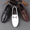 Standing Doudou Shoes Driving Shoes Casual Leather Shoes Genuine Leather One Pedal 454647 Large Size 37 British Trendy Men's Shoes