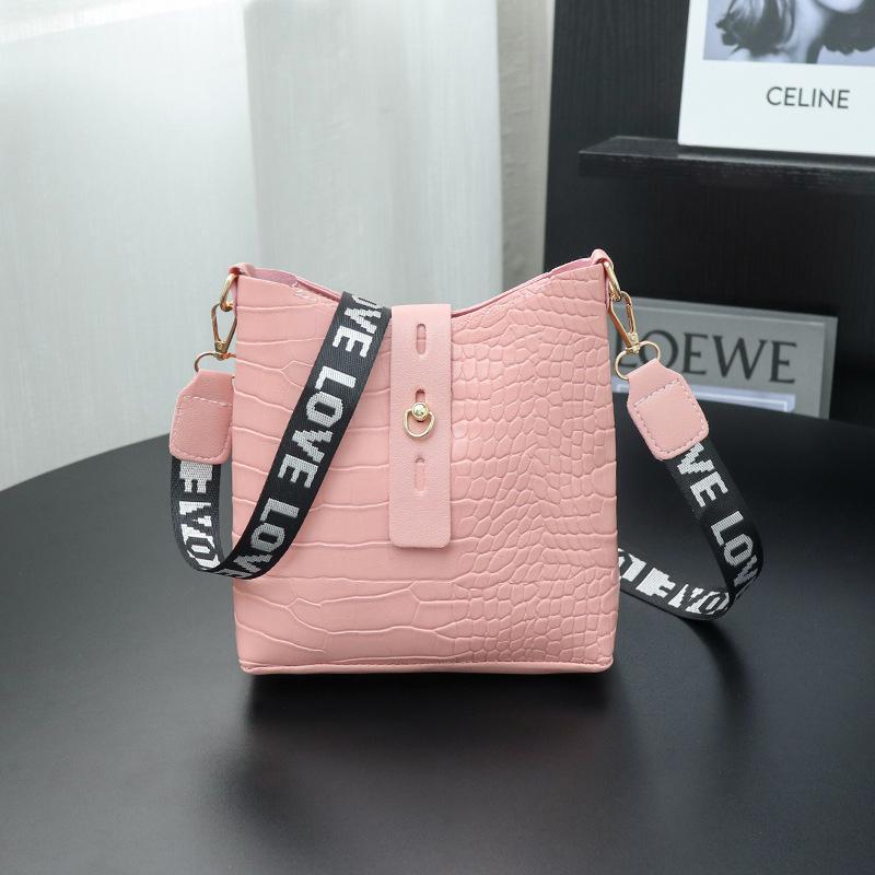 Crocodile Pattern Bucket Bag 2023 - Women's Large Capacity Crossbody Shoulder Bag