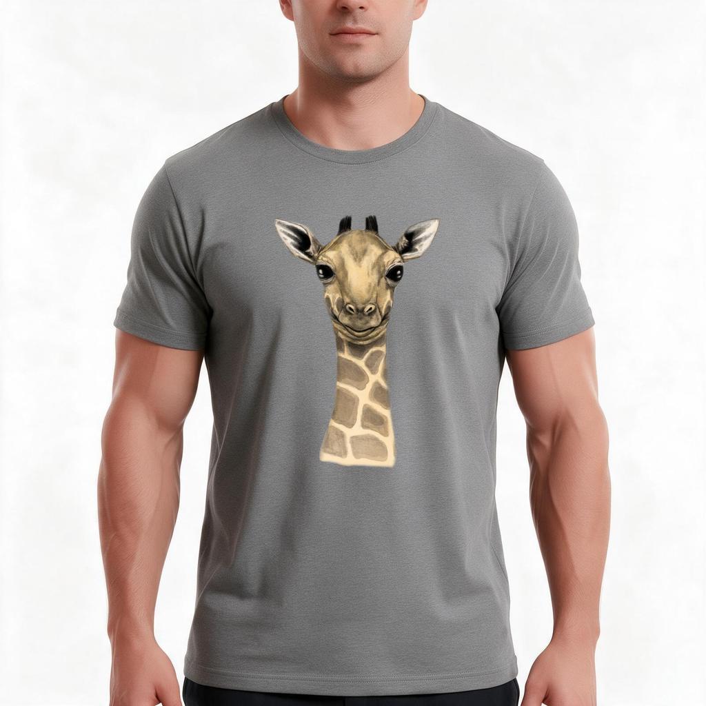Baby Giraffe Tshirt Summer Casual Cotton Tee Oversized Streetwear Tops Vintage Graphic Print Loose Fit Short Sleeve