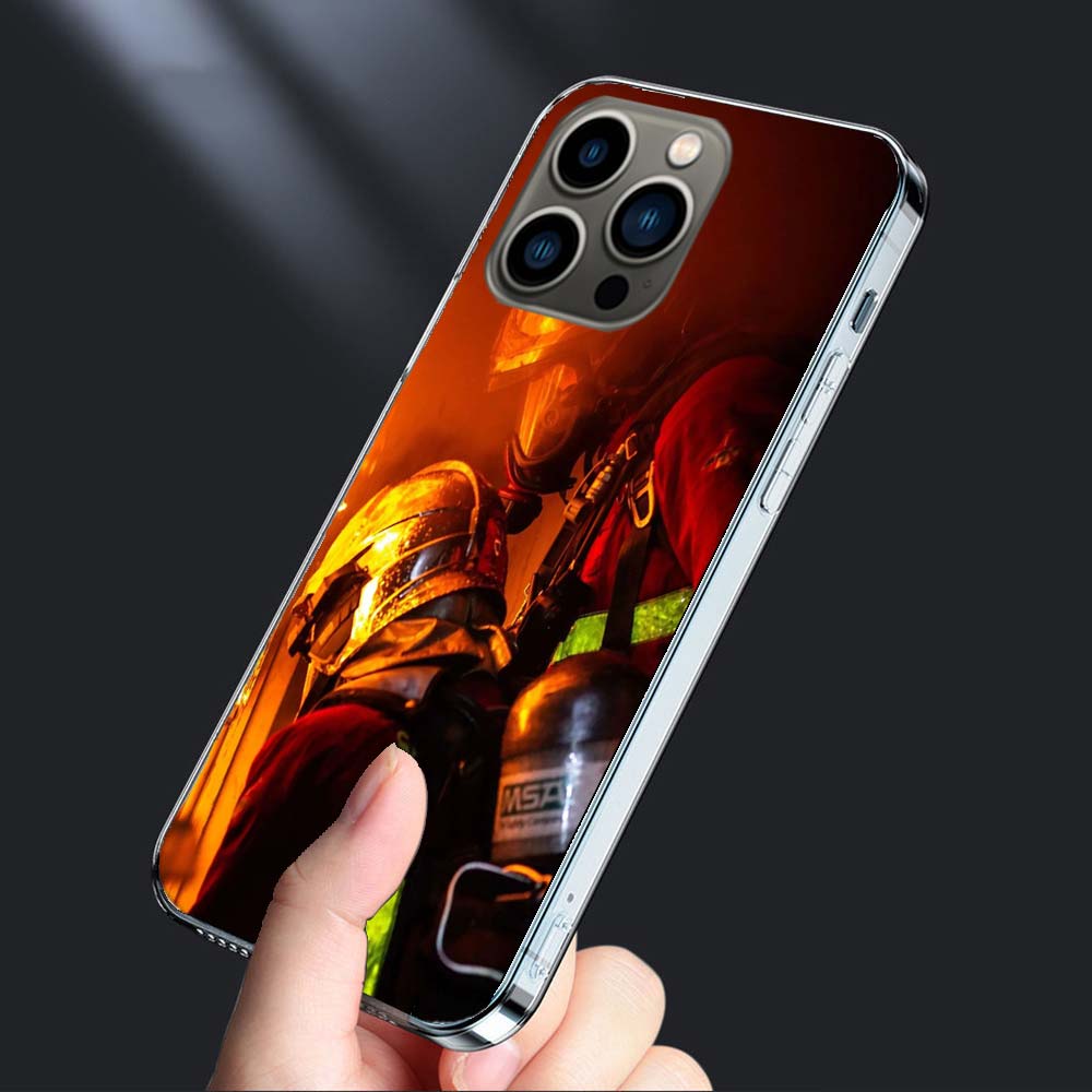 Firefighter Training Phone Case For Iphone 16E 15 Pro 14 Plus 17E 16 17 Pro Max Air 11 12 13 Mini Shockproof Capa Cute Cover