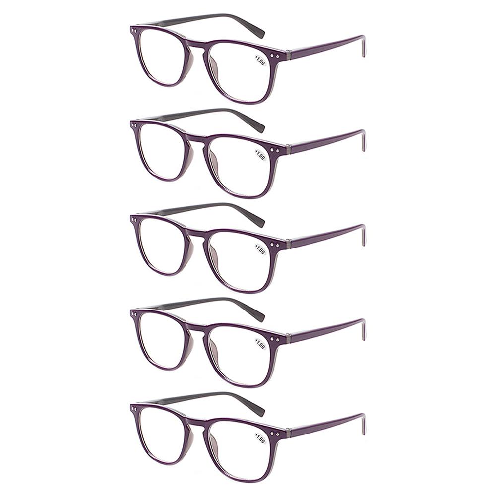 

5 Pack Reading Eyeglasses for Women Men Super Light HD Lenses Prescription Glasses Optical Lenses For Men And Women 0.5