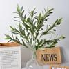 Artificial Olive Branch with Fruit - Green Decorative Plant for Dining Table, Wedding, and Photography Props.