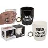Mr Right Ring Mugs and Mrs Always Right Ring Mug