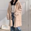 New ArrivalS Open Run Women S looSe Fit caSual Pocket Hood Button Long Coat