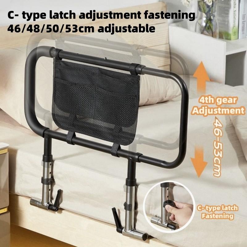Bed Anti-Fall Safety Handrail Bedside Guard Rail Guard Storage Pouch Elderly Pregnant Patients Disabled Bedside Handrail