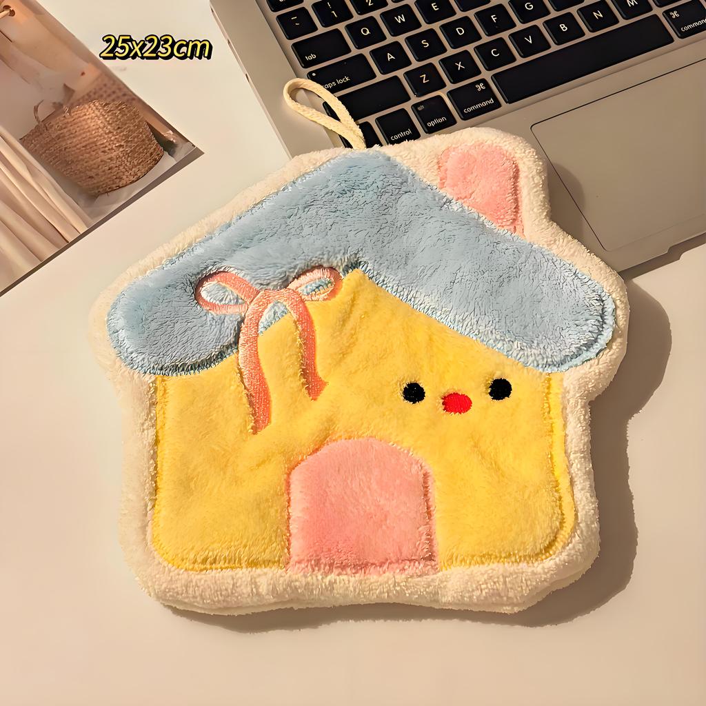 Cartoon Hand Towel Cute Kitchen Towels Bathroom Hand Towel Kitchen Cleanning Cloth Handkerchief Bath Serviettes Hand Cloths