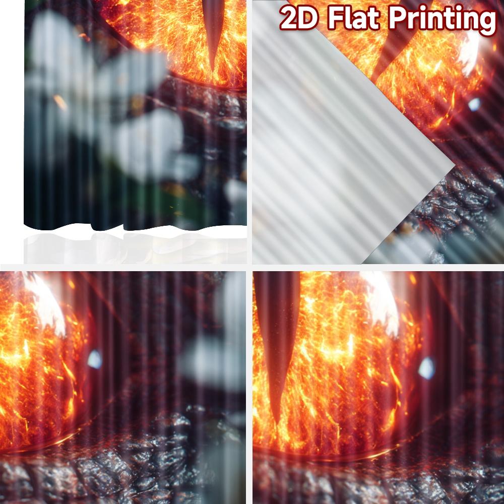 2D flat printing 2pcs Scene Curtain Dragon Eye Flowers Warmth Digital Printed Polyester Drapes Birthday Party Perfect for Indoor