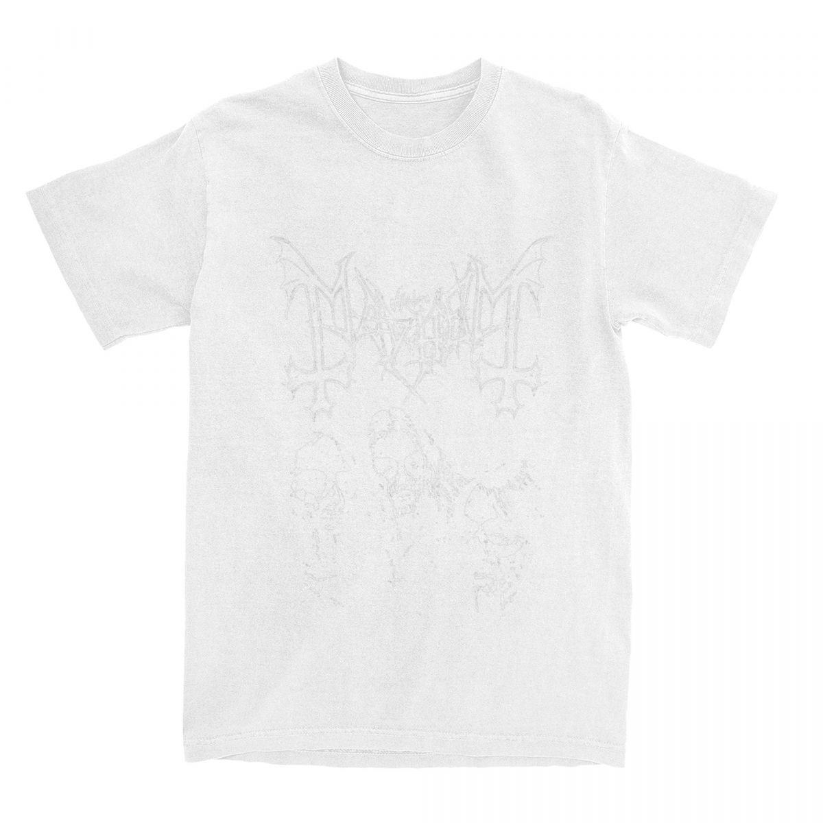 

Мужская Женская Футболка Band Mayhem Black Metal Винтажная 100% Хлопок Топы Короткий Рукав Круглый Вырез Классическая Футболка Большого Размера 4XL