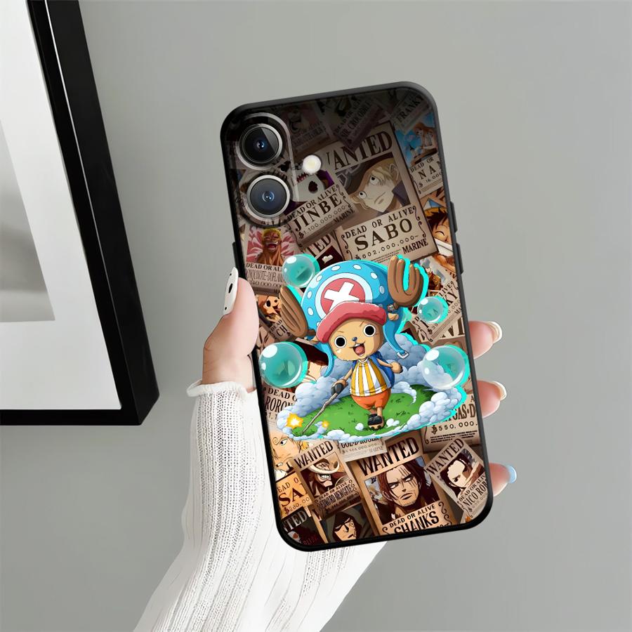 

Черный Мягкий Чехол для Телефона для iPhone XS Max XR 13 12 11 17 Pro Max 7 8 15 16 14 Plus 17Air One Piece Big Mom Chopper iPhone 15