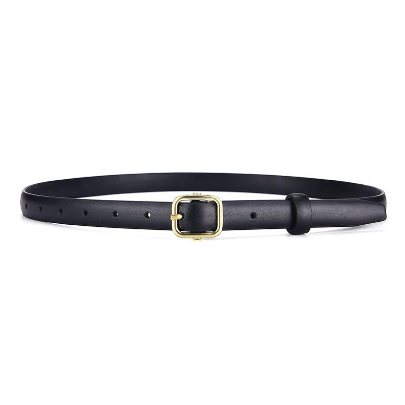Women's Fashion Leather Belt - Slim, Versatile Pin Buckle for Jeans