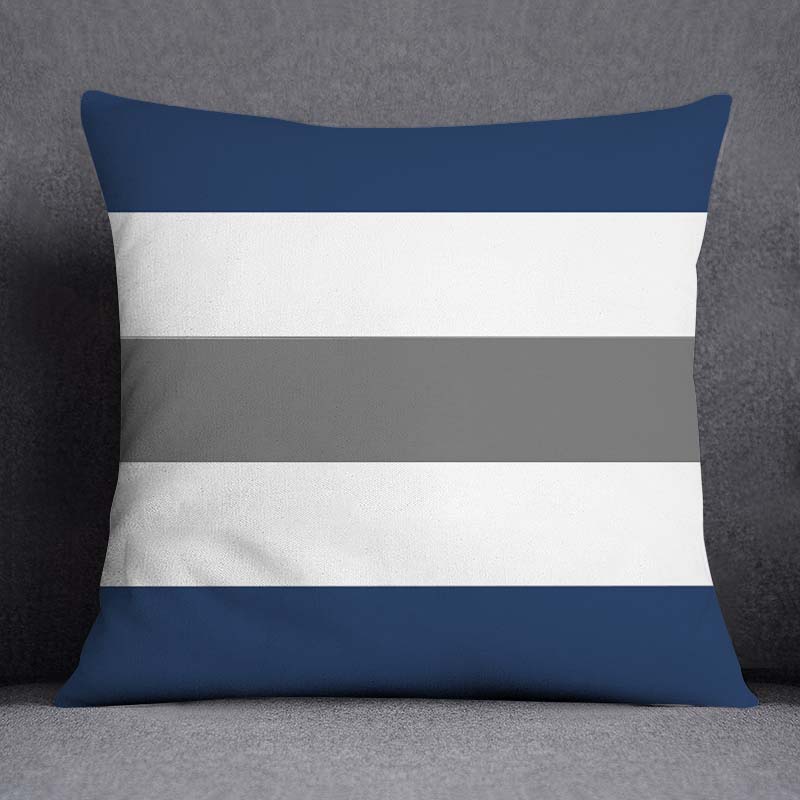 Cushion Cover Geometric Pattern Polyester Blue Grey Pillowcase Upholstery Sofa  Throw Pillow Home Decor Pillowcas