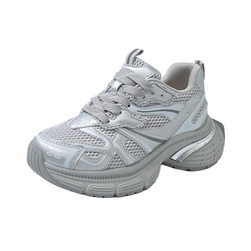 2025 spring and autumn explosion 6.5cm retro mesh outdoor height increase versatile platform casual sports shoes dad shoes