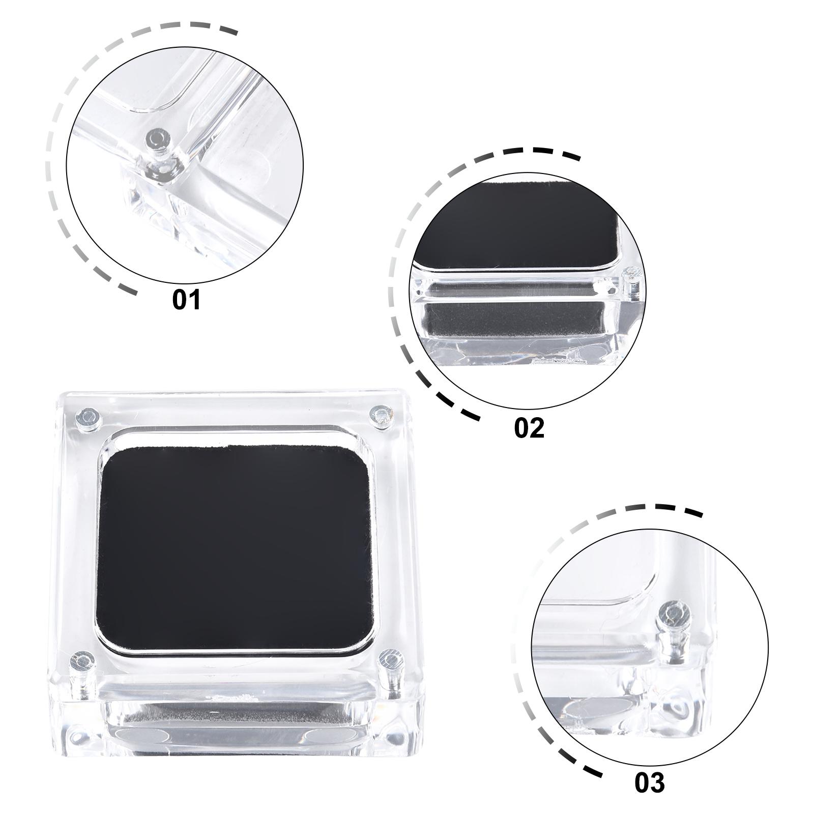 Новый Ювелирный Дисплейный Ящик Шкатулка для Драгоценных Камней Стенд для Демонстрации Алмазов Пластиковый Стильный Универсальный Контейнер для Хранения Акриловый Стенд для Демонстрации 6x6cm