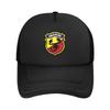 Abarth Print Mesh Baseball Cap Solid Color Trucker Cap Unisex Adjustable Snapback Cap Summer Breathable Sun Visor Hats