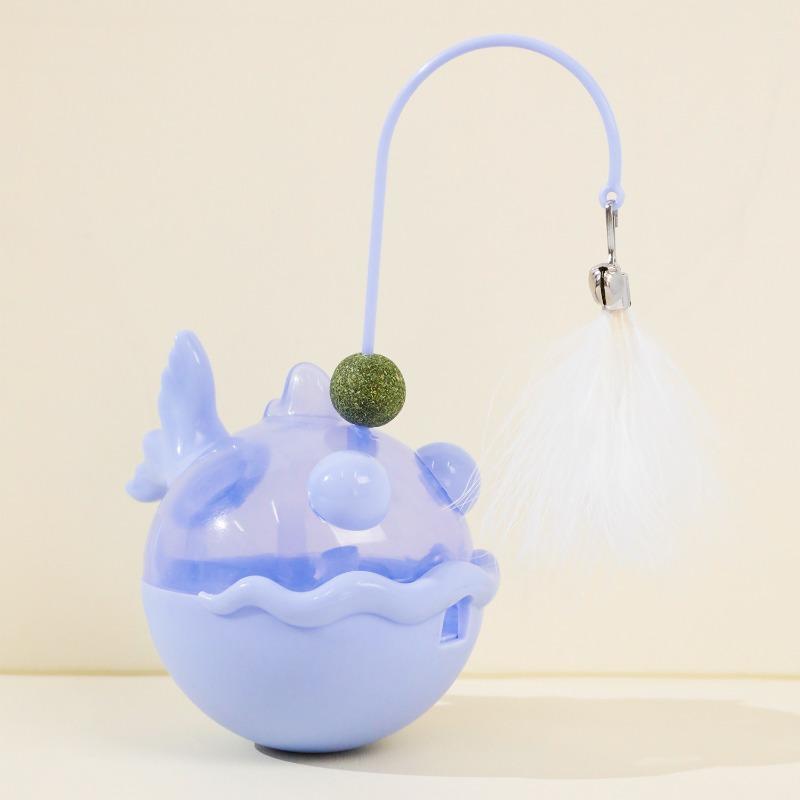 

Ankang Fish Cat Mint Leaky Food Unbreakable Doll, Cat Toy Stick, Cat Self-entertainment To Relieve Boredom, Cat Kitten Turntable Toy