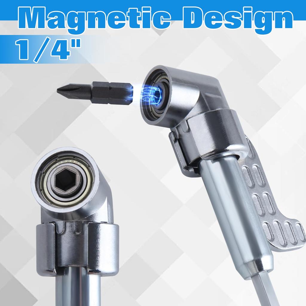 LEONTOOL Flexible Shaft 105 Degree Right Angle Drill Flexible Right Angle Drill Flexible Socket Right Angle Drill Extension Angle Screw Handy Hex