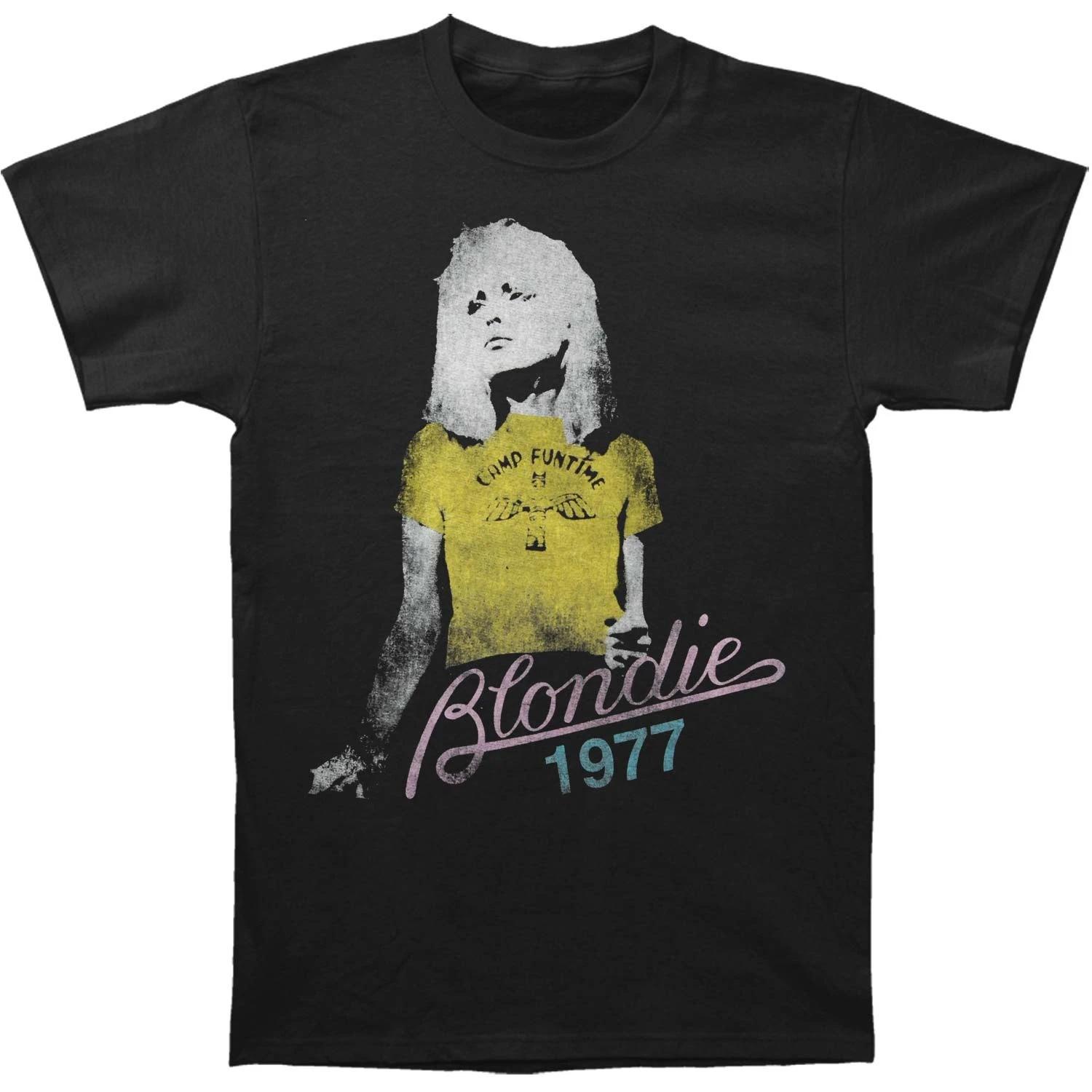 Men s Blondie Blondie 1977 Slim Fit T-shirt Medium Black S