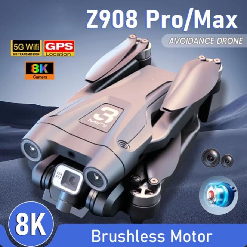 Nový LYZRC Z908 Pro MAX RC dron 8K HD ESC duální kamera WIFI FPV bezkomutátorový motor s optickým průtokem skládací kvadrokoptéra skládací hračka dárek 10000M